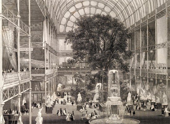 L0023919 Steel engraving: Crystal Palace, 1851 exhibition